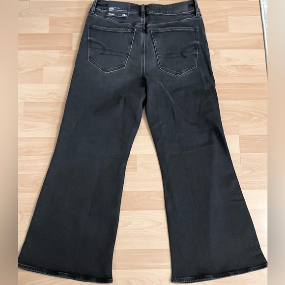 American Eagle Faded Black Wide-Leg Jeans Size 6 Short - Picture 5 of 7